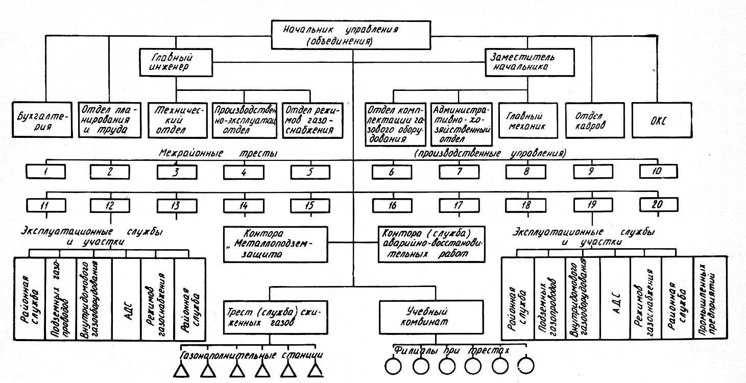 Структура и управление газовым хозяйством